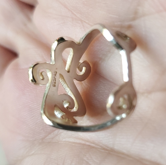 Sterling silver scroll ring - Picture 4 of 4